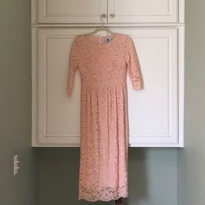 Dainty Jewell’s Blush Lace Dress